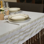 Hamptons - Mantel - Blanco/Plata