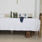 Hamptons - Mantel - Blanco/Plata
