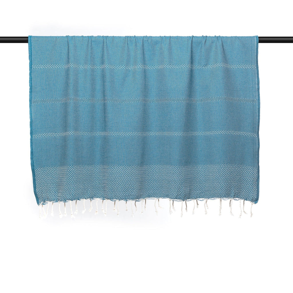 Oslo - Throw - Cotton - Petrol Blue