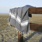 St Tropez - Fouta Xxl - Gris Medio