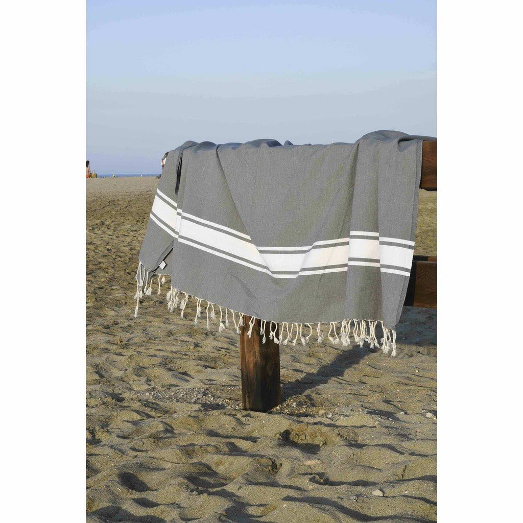 St Tropez - Fouta Xxl - Gris Medio