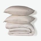 Gaia - Parure + Taies - Coton Bio & Lyocell - Grège