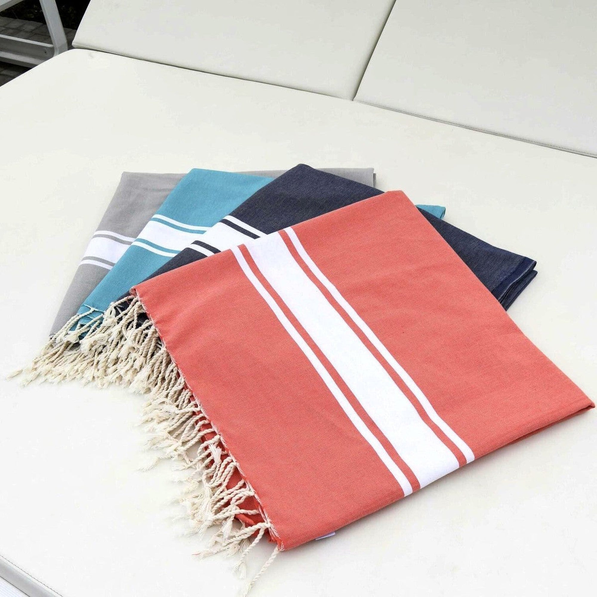 St Tropez - Fouta Xxl - Coral Naranja