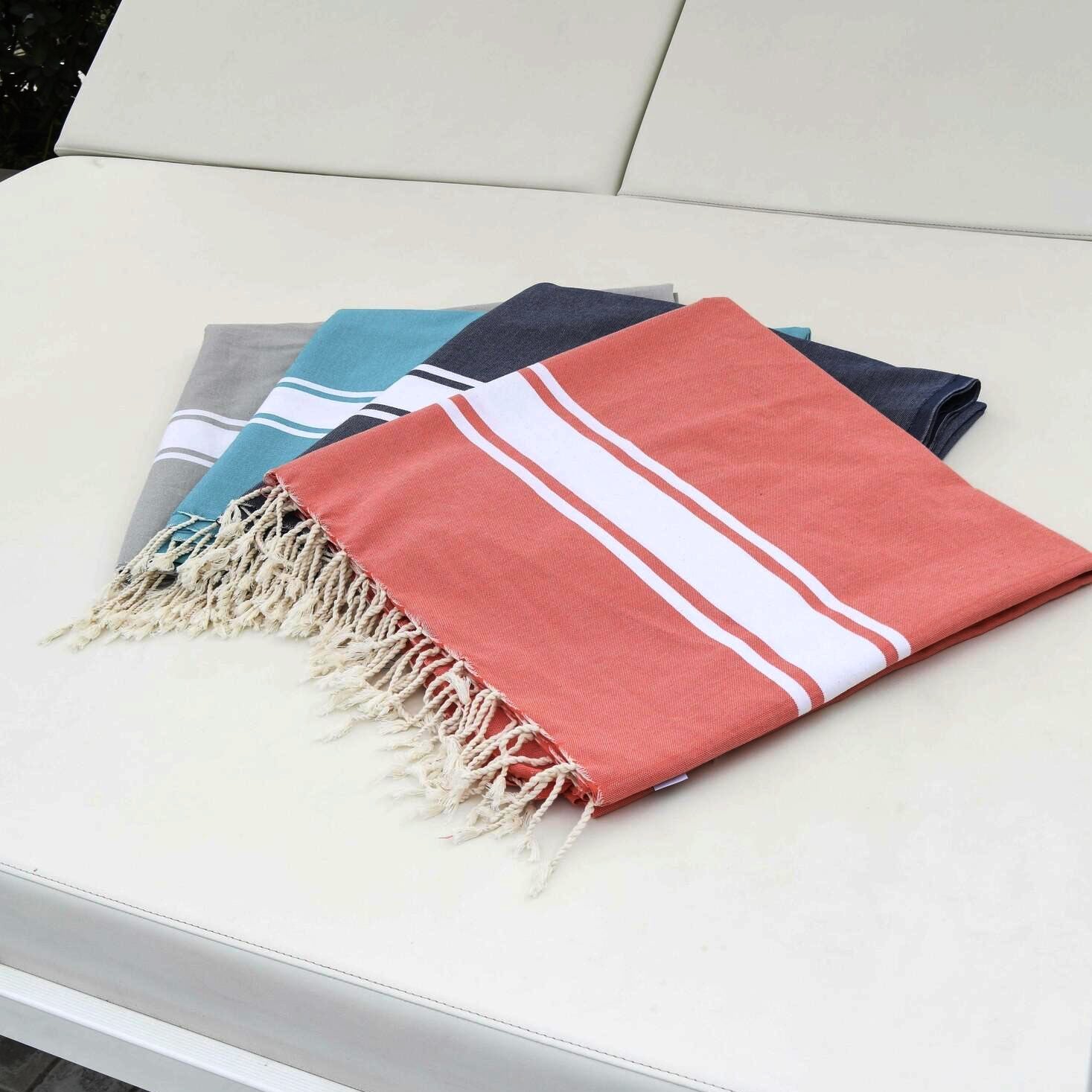 St Tropez - Fouta Xxl - Coral Naranja