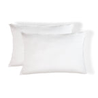 Gaia - Pack de 2 fundas de almohada - Algodón orgánico y lyocell - Blanco