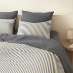 Lunar - Pillowcases (X2) - Washed Cotton - Storm Blue
