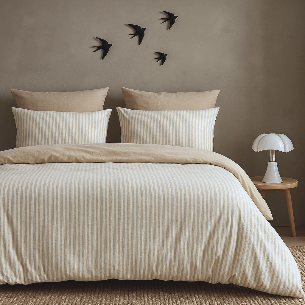 Lunar - Pillowcases (X2) - Washed Cotton - Sand