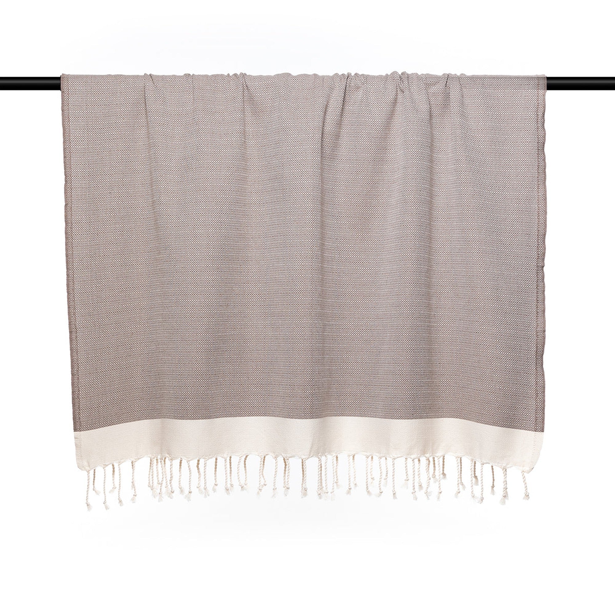 Courchevel - Plaid - Algodón - Taupe/Crudo