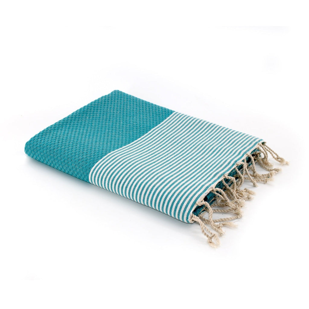 Ibiza - Honeycomb Fouta - Duck Green