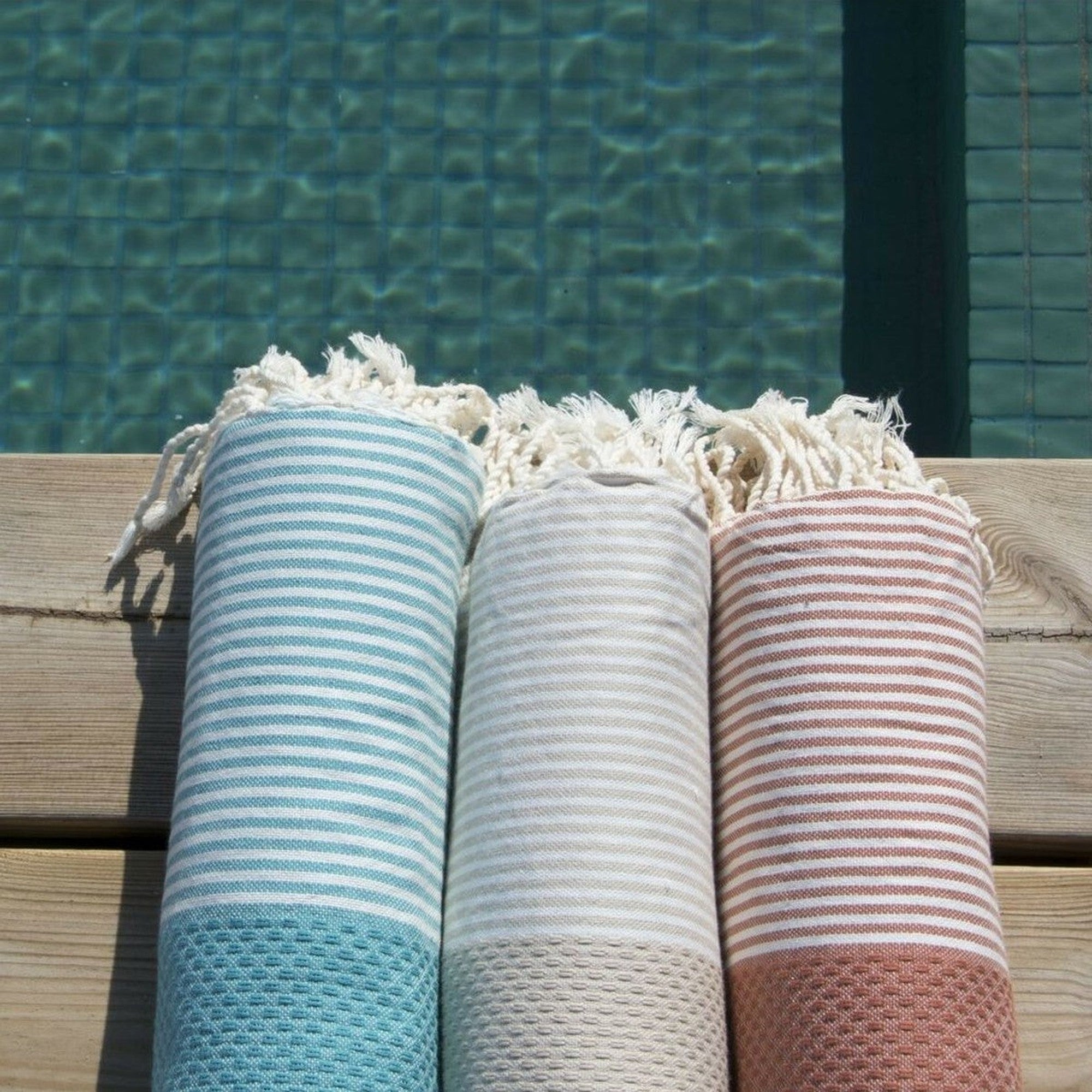 Ibiza - Honeycomb Fouta - Duck Green
