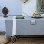 St Tropez - Tablecloth - Cotton - Medium Grey