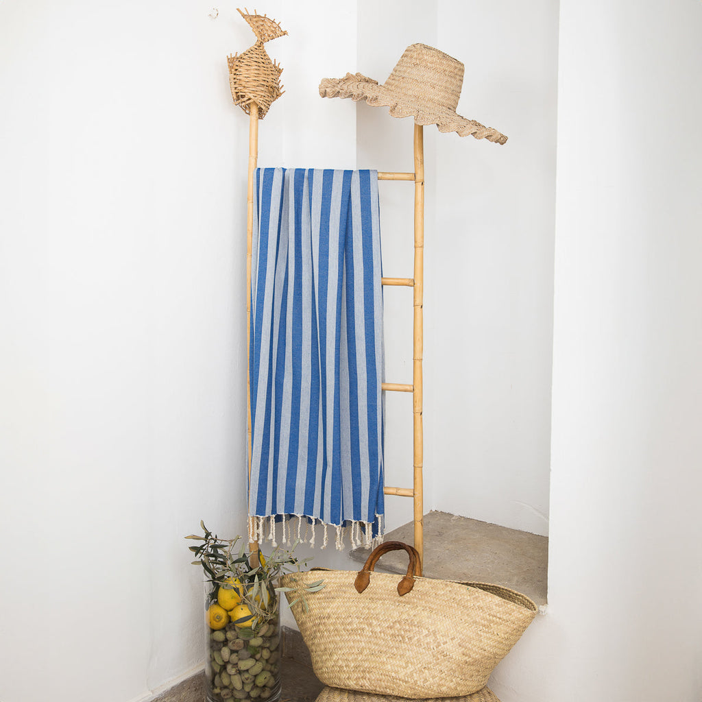 Capri - Fouta Jacquard - Azul Griego