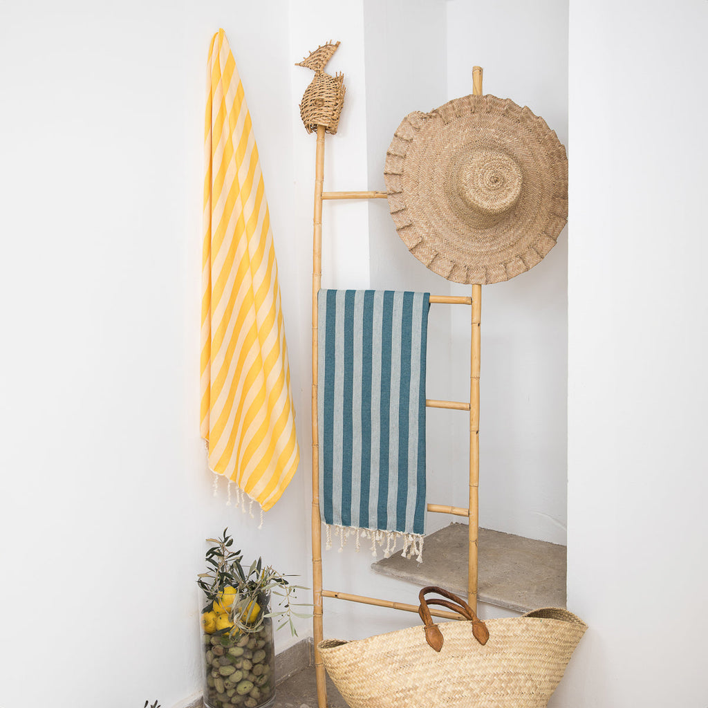 Capri - Fouta Jacquard - Petrol Blue