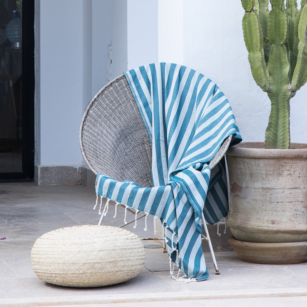 Capri - Fouta Jacquard - Petrol Blue