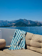 Capri - Fouta Jacquard - Petrol Blue