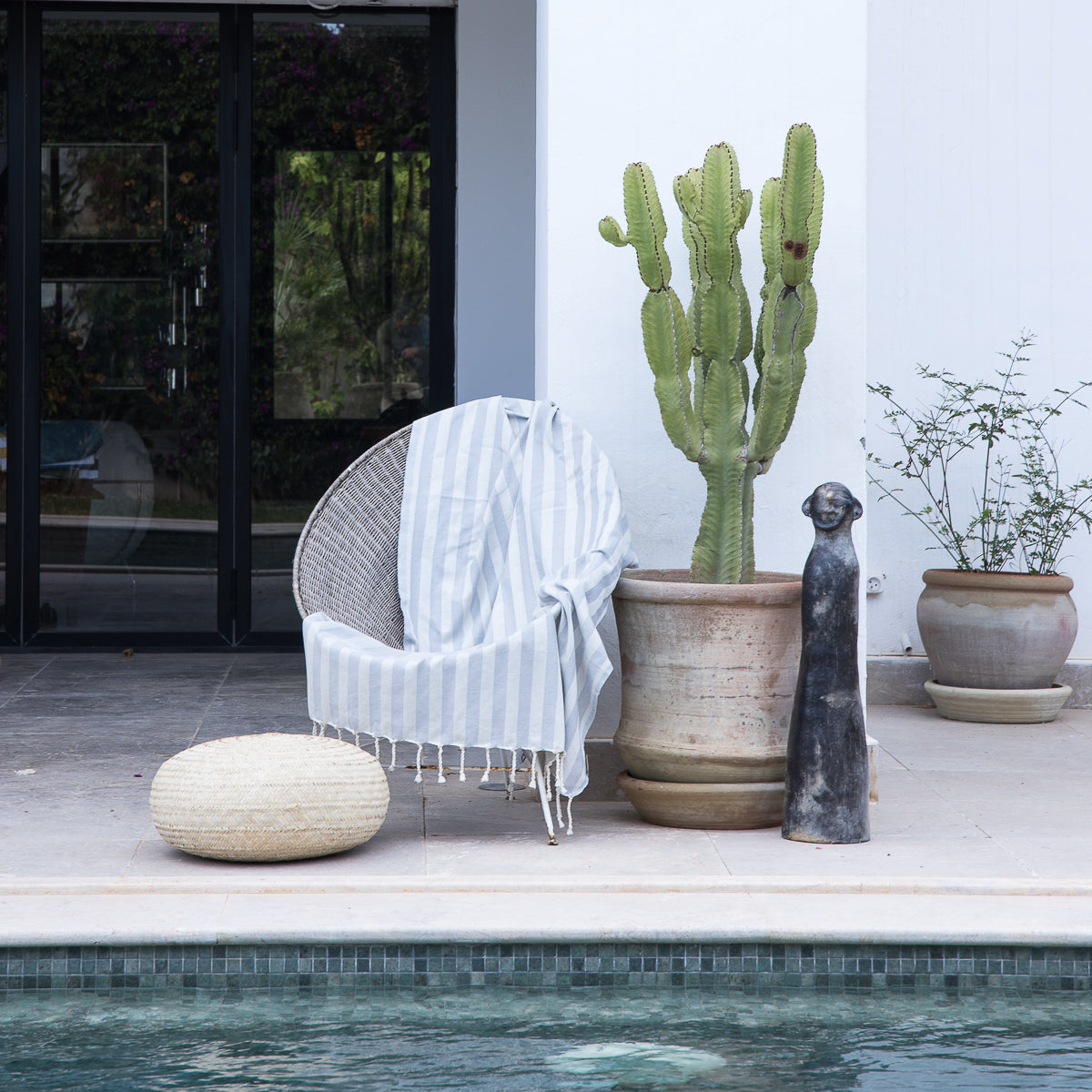 Capri - Fouta Jacquard - Gris Claro