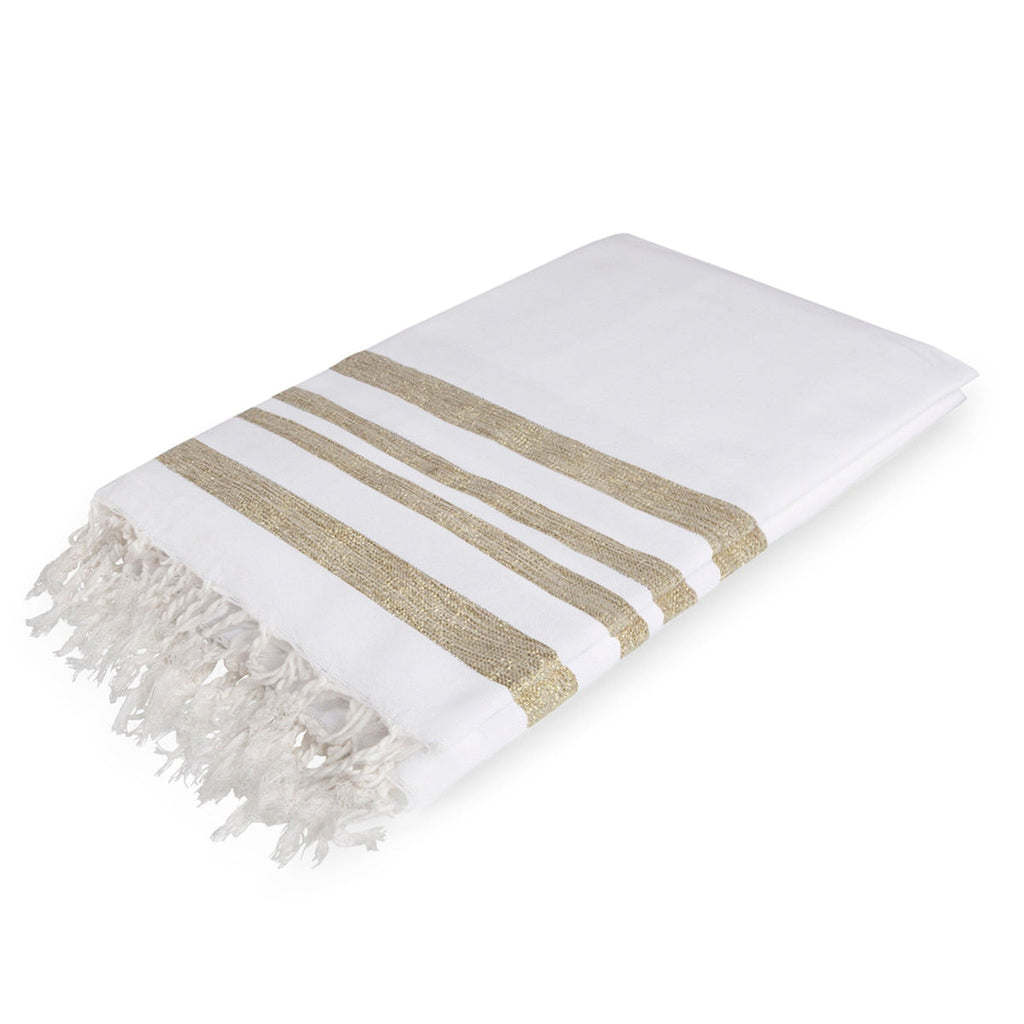Hamptons - Tablecloth - White/Gold