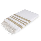 Hamptons - Tablecloth - White/Gold