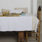 Hamptons - Tablecloth - White/Gold