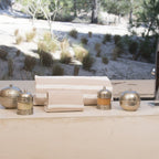 Hamptons - Foutas de Baño (1 Grande y 2 Pequeñas) - Beige/Blanco