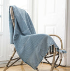 Oslo - Throw - Cotton - Petrol Blue
