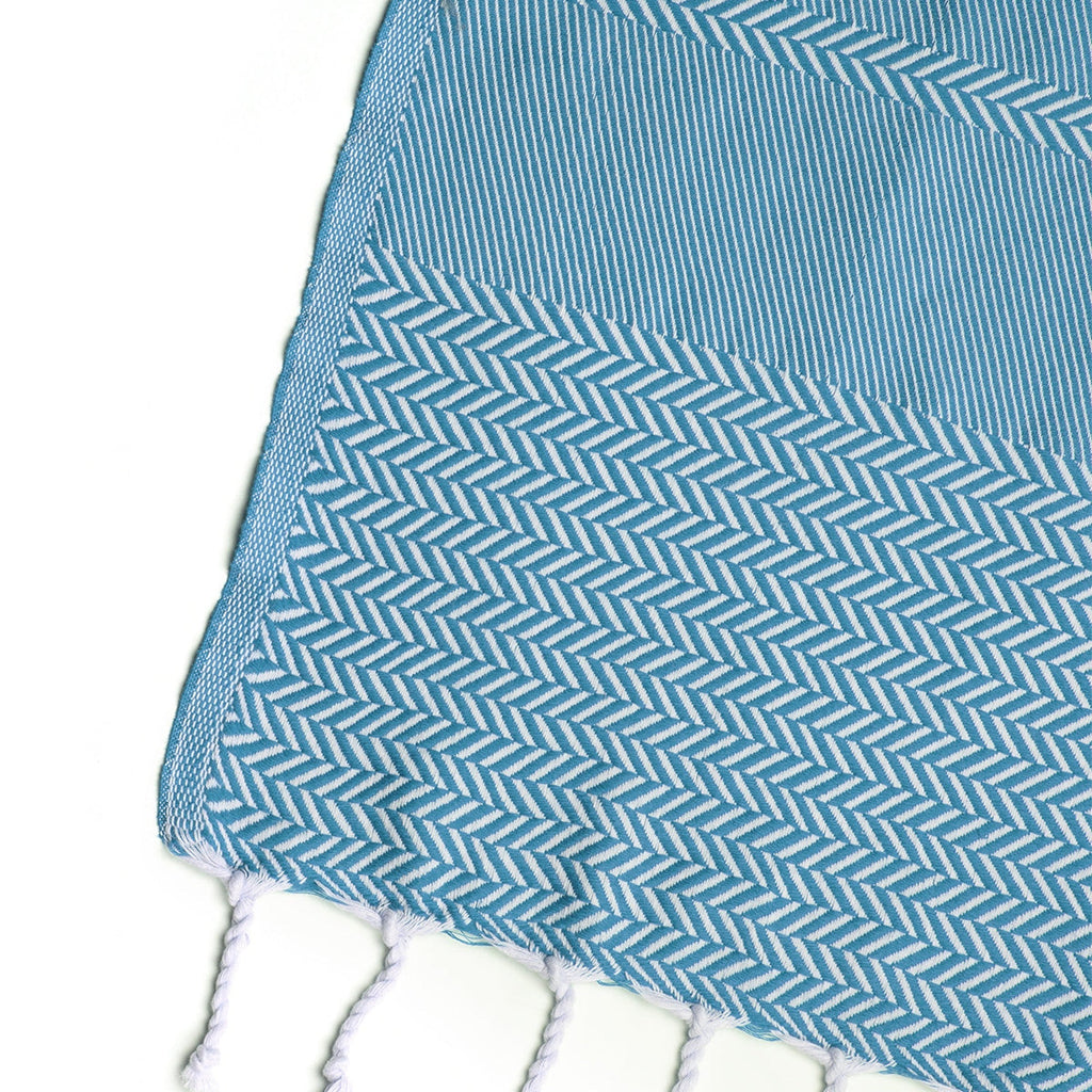 Oslo - Throw - Cotton - Petrol Blue