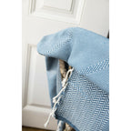 Oslo - Throw - Cotton - Petrol Blue