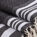 Hamptons - Foutas de Baño (1 Grande y 2 Pequeñas) - Negro/Blanco