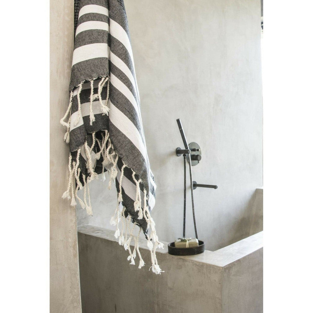 Hamptons - Foutas de Baño (1 Grande y 2 Pequeñas) - Negro/Blanco