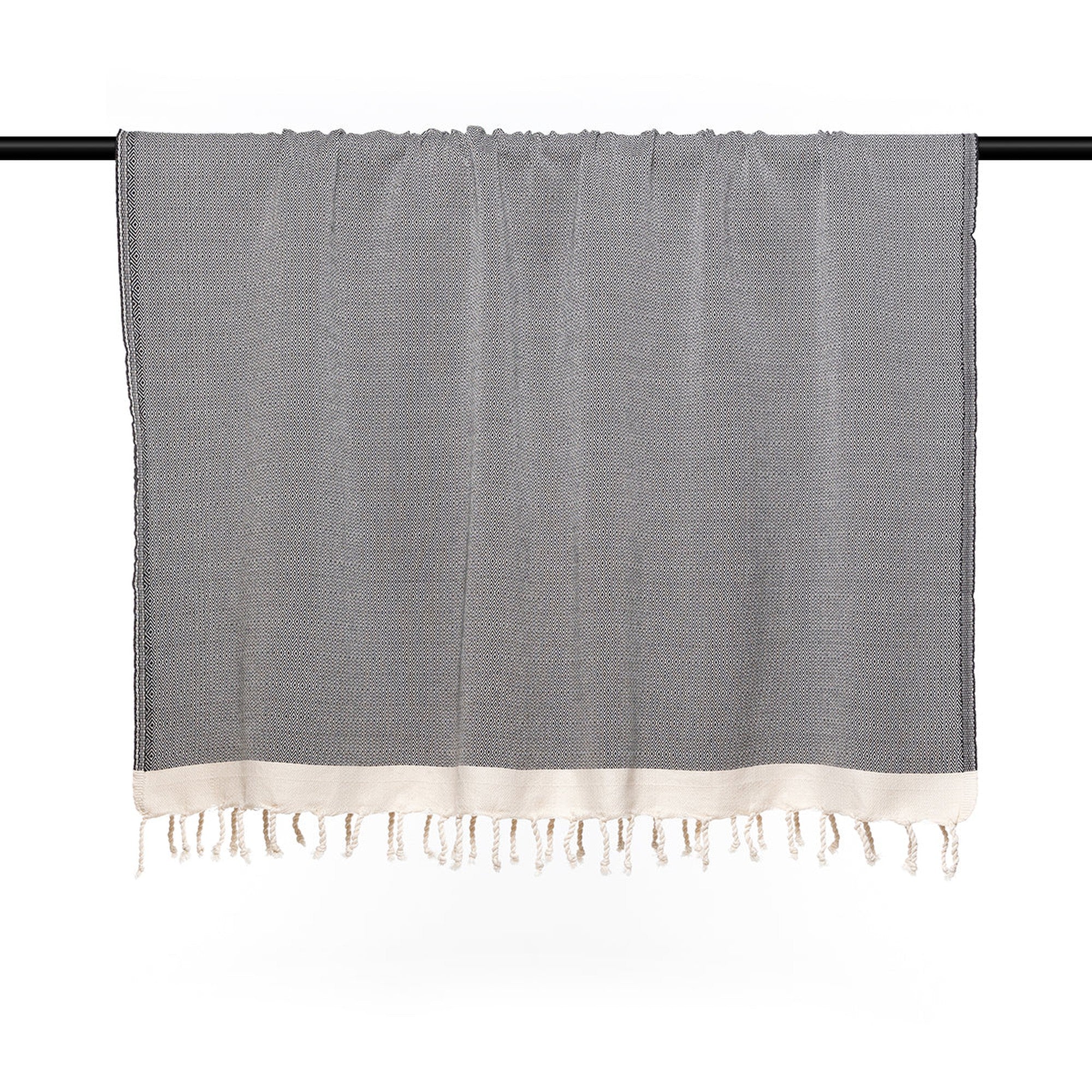 Courchevel - Plaid - Algodón - Negro/Crudo