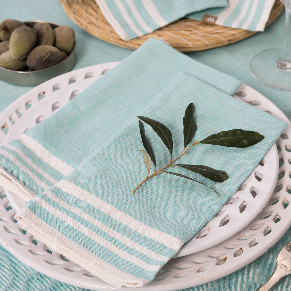 Mahdia - Set of 4 Napkins - Water Green