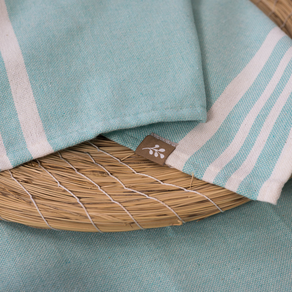 Mahdia - Set of 4 Napkins - Water Green