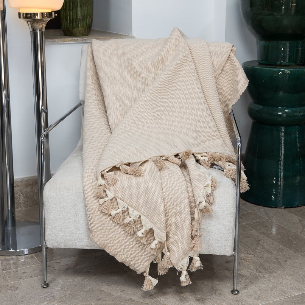 Gstaad - Plaid - Lana - Taupe Clair