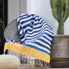 Arcachon - Fouta Tricolore - Jean Blue/Yellow/Blue