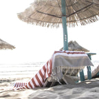 Arcachon - Fouta Tricolore - Terracota/Taupe claro