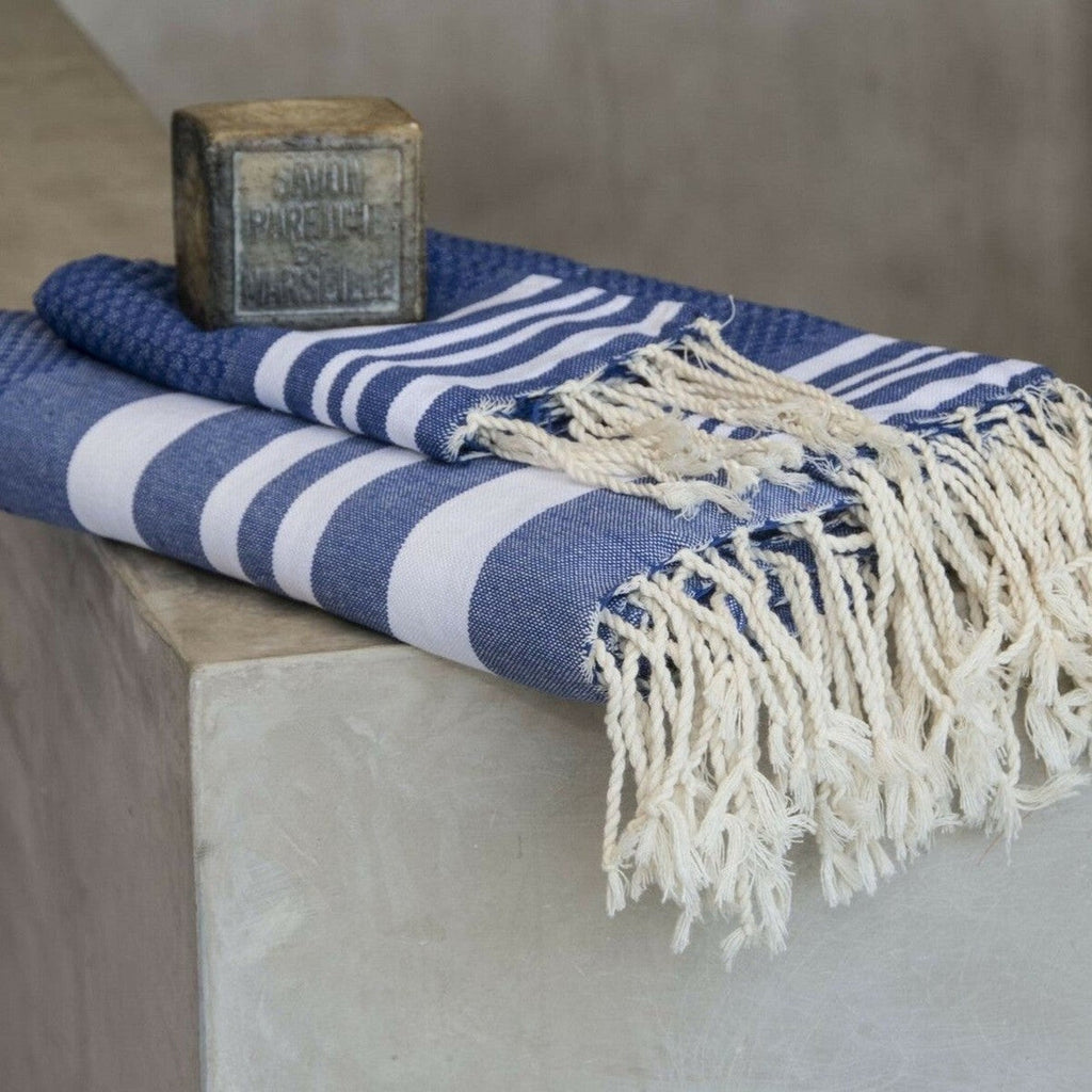 Hamptons - Foutas de baño (1 grande y 2 pequeñas) - Griego azul/blanco