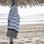 Arcachon - Fouta Tricolor - Azul cielo
