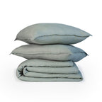 Camille - Bedding Set + Pillowcases - Washed Linen - Celadon Green