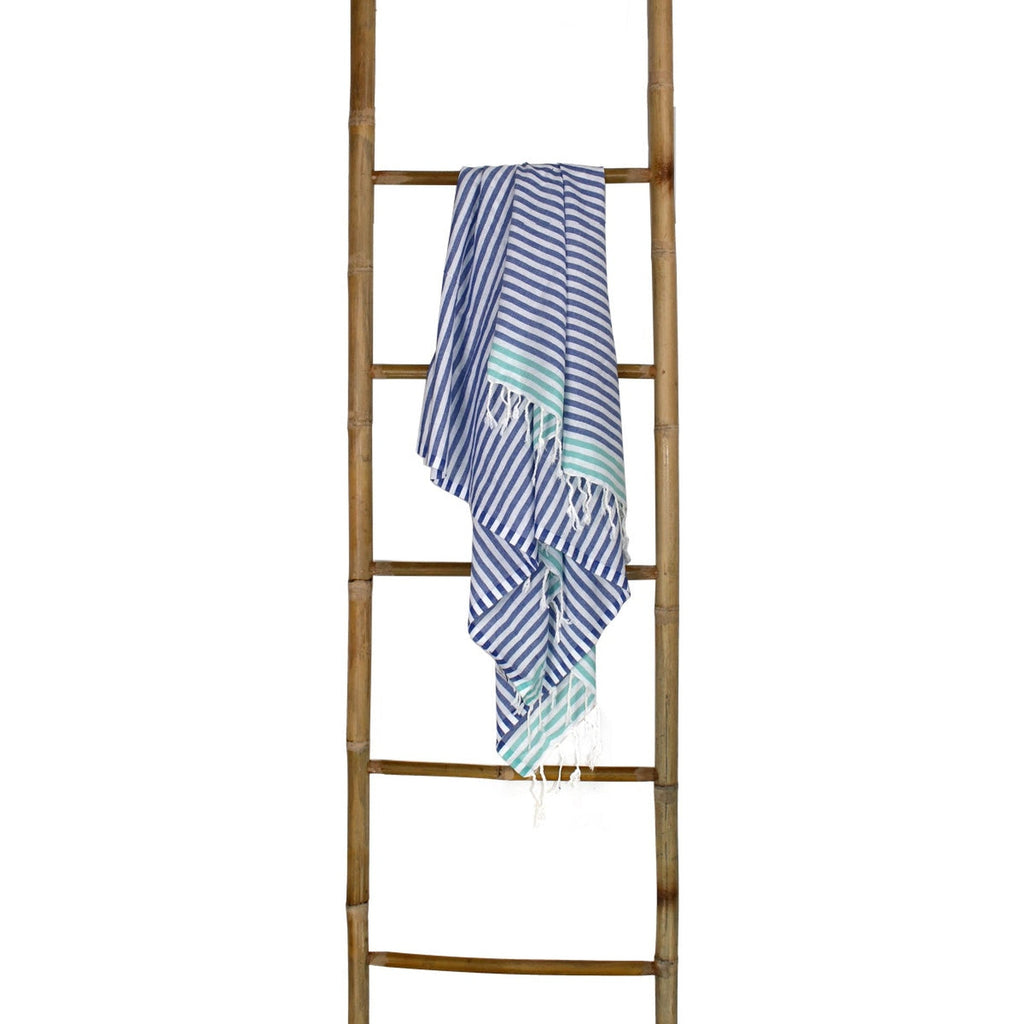 Bora Bora - Fouta Pareo - Azul Griego/Verde Turquesa