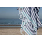 Bora Bora - Fouta Pareo - Azul Griego/Verde Turquesa