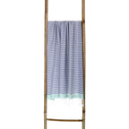 Bora Bora - Fouta Pareo - Azul Griego/Verde Turquesa