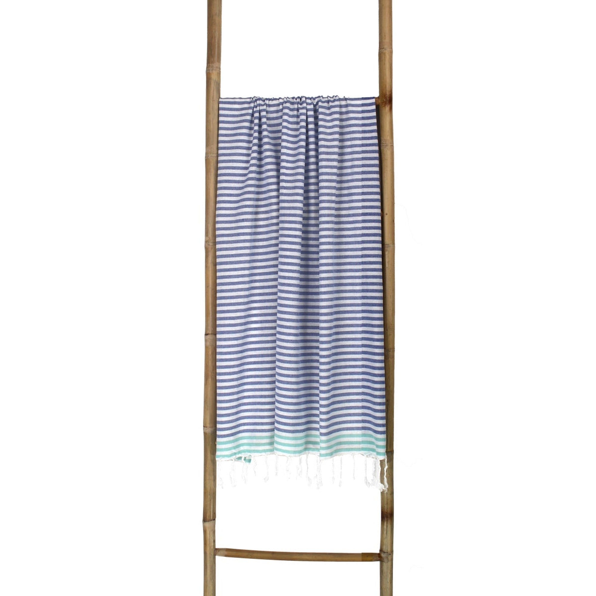 Bora Bora - Fouta Pareo - Azul Griego/Verde Turquesa