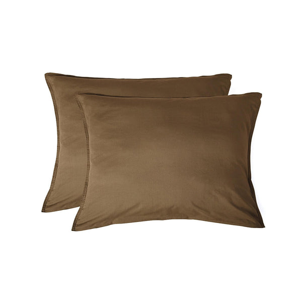 Luna - Pillowcase (X2) - Washed Cotton - Hazelnut