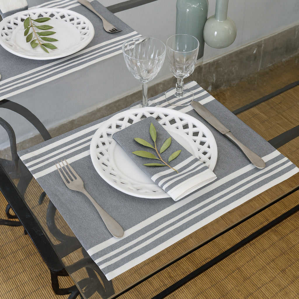 Mahdia - Mantel individual (X4) - Gris medio