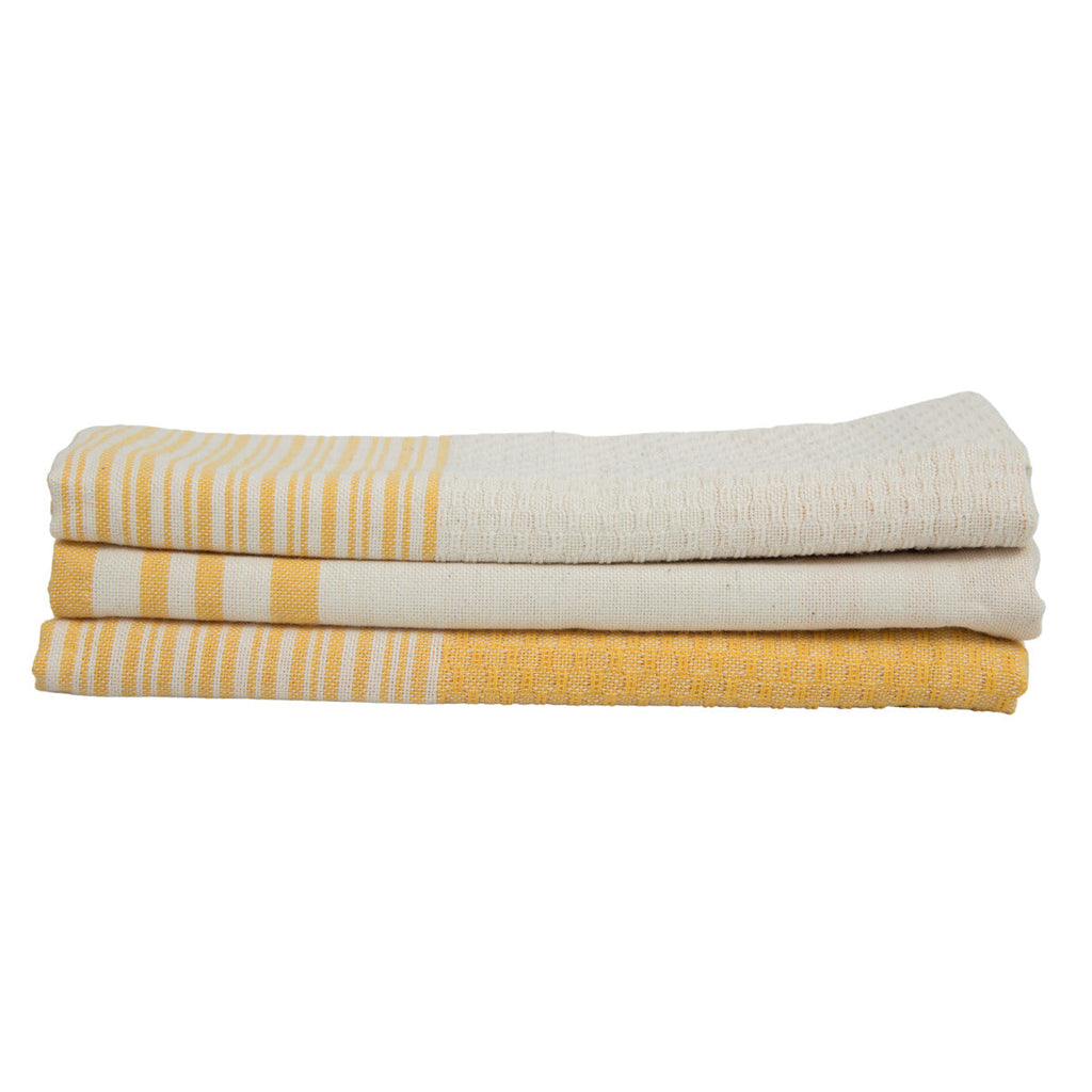 Mahdia - Paño de cocina (X3) - Amarillo mostaza