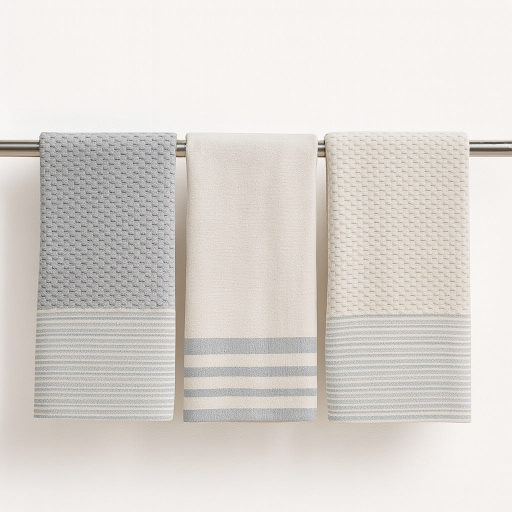 Mahdia - Paño de cocina (X3) - Gris Perla