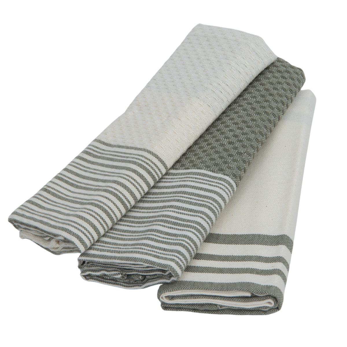 Mahdia - Paño de cocina (X3) - Verde caqui