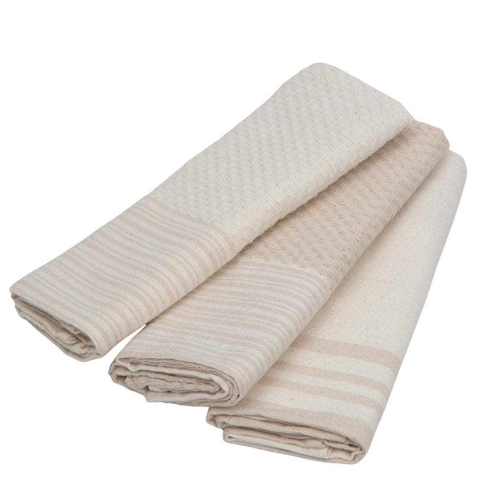 Mahdia - Tea towel (X3) - Light Taupe