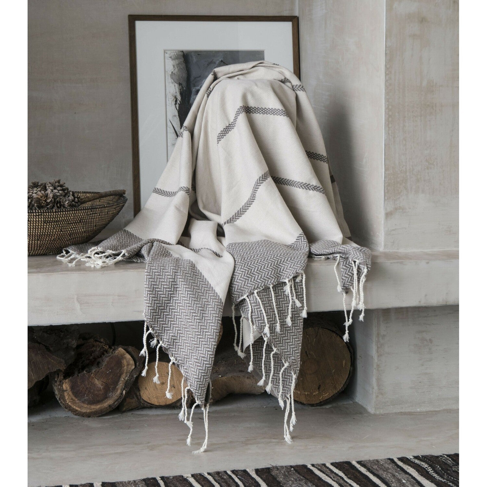 Liv - Plaid - Algodón - Taupe