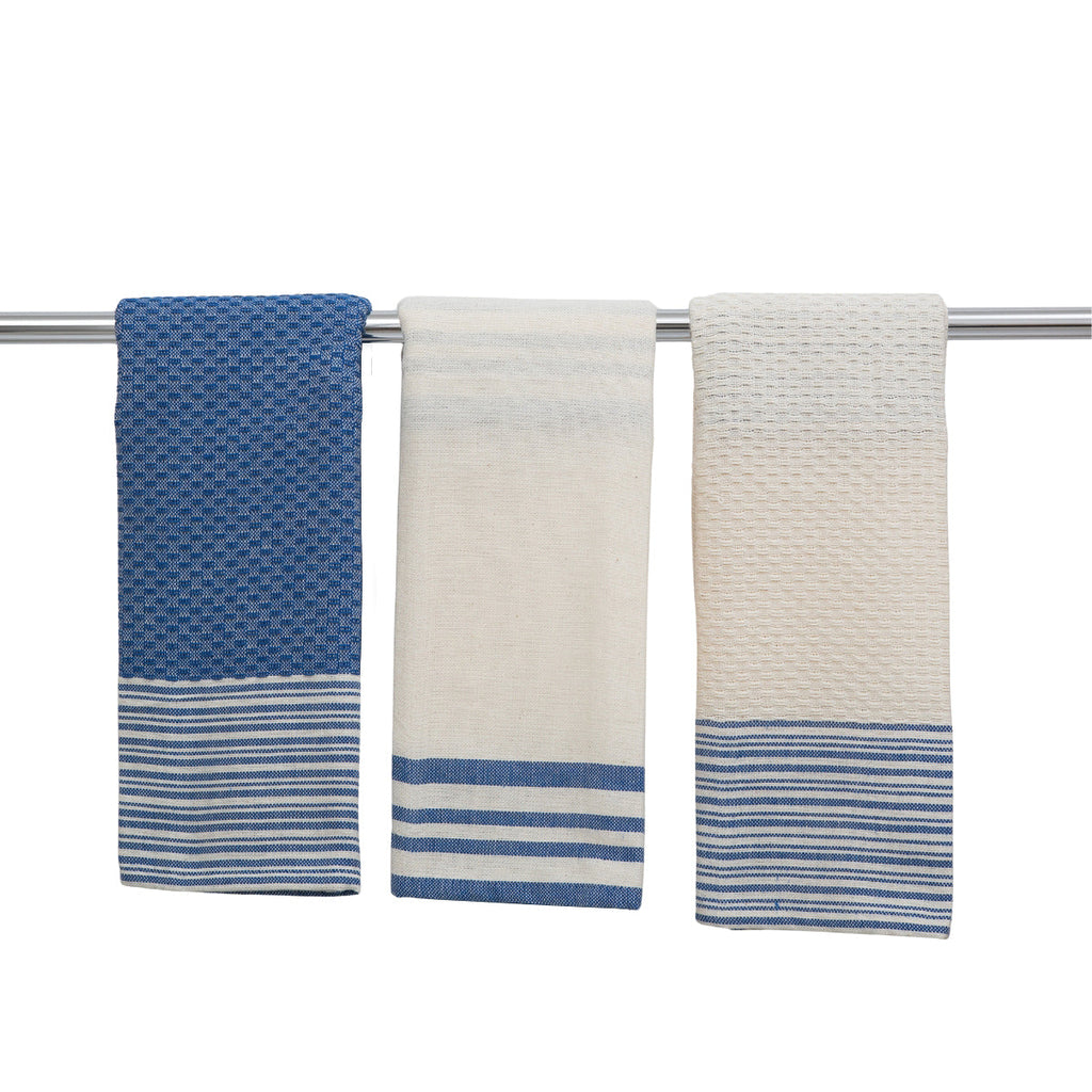 Mahdia - Tea towel (X3) - Greek Blue